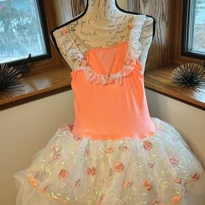 Revolution Dancewear Peach, White & Mint Green Ballet Costume Large Child